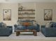 Corinthian Furniture Gateway Blue Loveseat with Sound-1