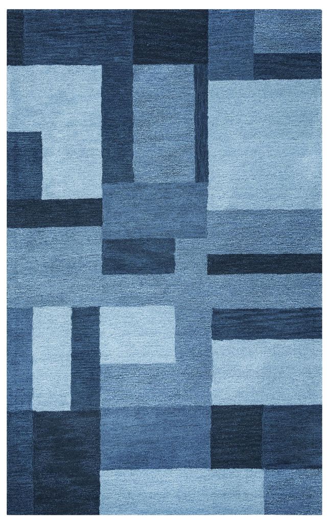 Rizzy Home Colours Blue 5' x 8' Rug-0