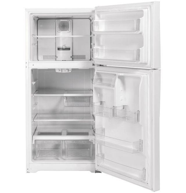 GE® 33" 21.9 Cu. Ft. White Freestanding Top Freezer Refrigerator-3