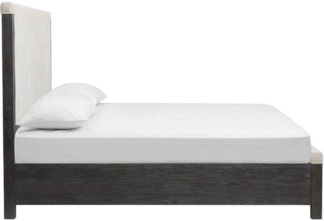 Magnussen Home® Plum Creek Elite Dove/Ravenwood Black California King Upholstered Panel Storage Bed-1