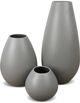 Le Present Drop Wide Light Grey 8.6" Vase-1