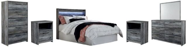 Signature Design by Ashley® Baystorm 6-Piece Gray Queen Panel Headboard Set-0