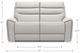 La-Z-Boy® Soren Pewter Leather Power Reclining Loveseat with Headrest-5