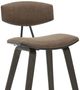Armen Living Fox 3-Piece Espresso/Vintage Dark Brown Barstool Set-5