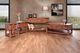 International Furniture Direct Parota Brown Chair Side Table-1