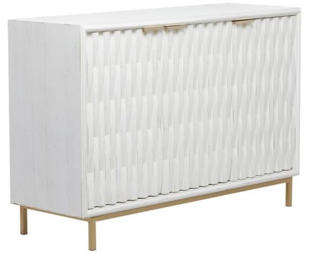 Deco Marche Matte White Accent Cabinet-0