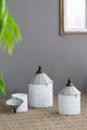 A & B Home 3-Piece White Decorative Container Set-5