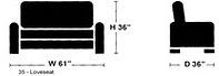 Edgewood Furniture Laporta Silver Loveseat-1
