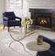 Uttermost® Crescent Glass Top Coffee Table with Antiqued Gold Base-1