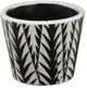 A & B Home 4-Piece Black/White Planter Set-2
