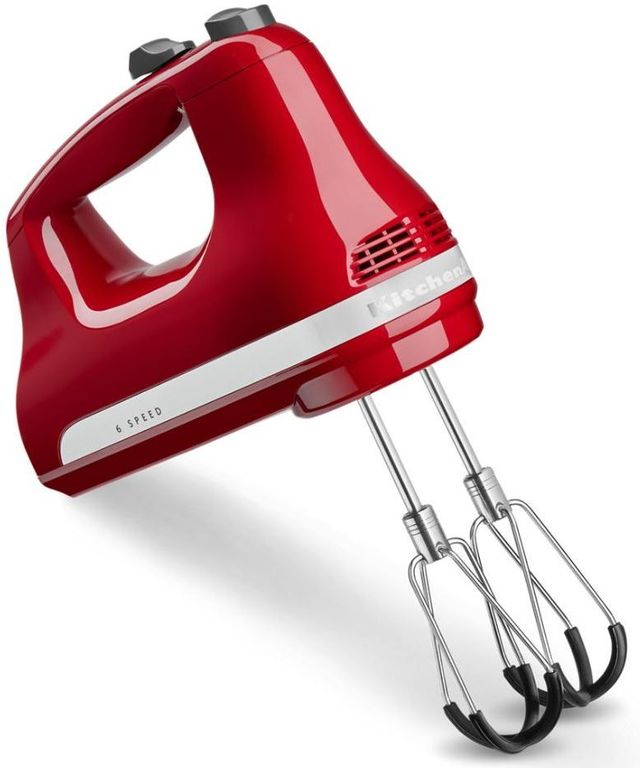 KitchenAid® 6 Speed Empire Red Hand Mixer-0