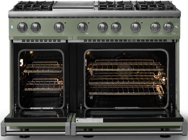 Viking® 5 Series 48" Eucalyptus Pro Style Gas (NG) Range with Polished Chrome Trim-1