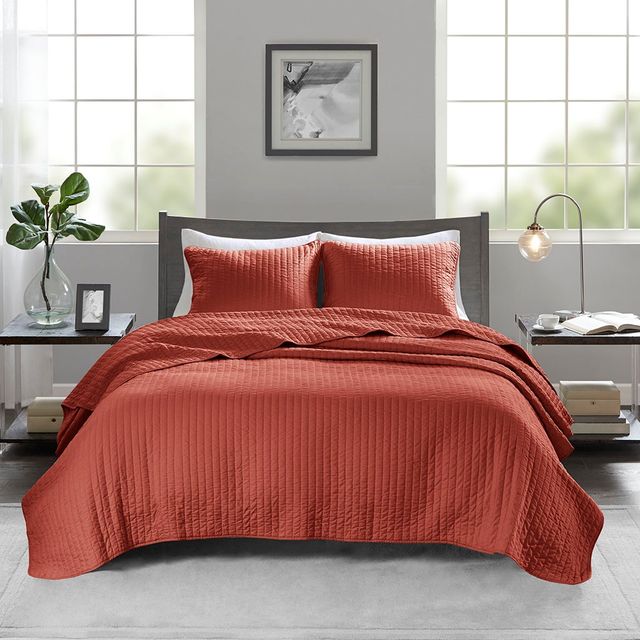 Olliix by Madison Park Spice Full/Queen Keaton Reversible Coverlet Set-4