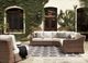 Signature Design by Ashley® Beachcroft 5-Piece Beige/Brown Fabric/Wicker Outdoor L-Shape Seating Set-1