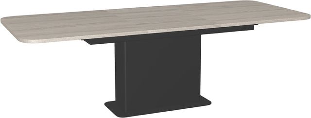 Amisco Customizable Lucarelli 96" Rectangular Extendable Table with 1" Thermo Fused Laminate Top, Radius Corners and 1 Leaf-1