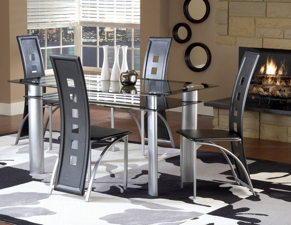 Bernards Lunar Black Casual Dining Chair-1