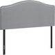 Monarch Specialties Inc. Grey Leather Look Queen Headboard-2