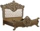 ACME Furniture Constantine Brown/Light Gold Eastern King Upholstered Panel Bed-0