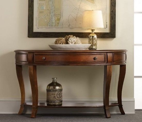 Hooker® Furniture Brookhaven Distressed Medium Clear Cherry Console Table-1