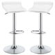 Coaster® Bidwell 2-Piece White/Chrome Upholstered Bar Chairs-0