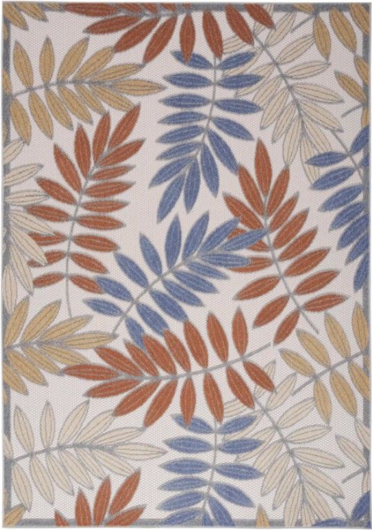 Nourison Home™ Aloha Blue Mocha 5'x8' Area Rug-0