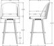 Amisco Customizable Zahra Swivel Bar Stool-2