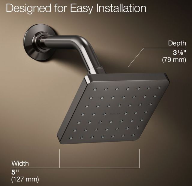 KOHLER® Parallel® Vibrant Titanium 1.75 GPM Single-Function Showerhead-3