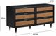 TOV Furniture Sierra Black 60" 6-Drawer Dresser-2