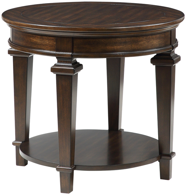 Homelegance® Tobias Espresso Round End Table-2