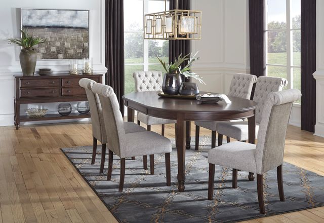 Signature Design by Ashley® Adinton Reddish Brown Oval Dining Room Extension Table-4