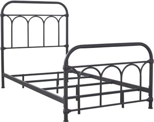 Signature Design by Ashley® Nashburg Matte Black Twin Metal Rod Bed