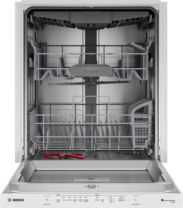Bosch® 300 Series 24" White Top Control Built-in Dishwasher-1