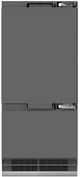 ZLINE Autograph Edition 36" 19.8 Cu. Ft. Panel Ready Built-In Bottom Freezer Refrigerator with Graphite Gray Interior and Polished Gold Accents-2