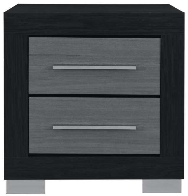 Global Furniture USA Emma Black/Gray Nightstand-1