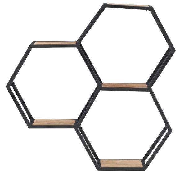 Powell® Willa Black Wall Shelves-1