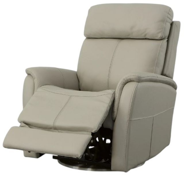 Flexsteel® View Light Gray Swivel Power Recliner with Power Headrest and Lumbar-8