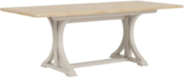 Riverside Furniture Glenndale Wheat Dining Table with Aged White Base-0