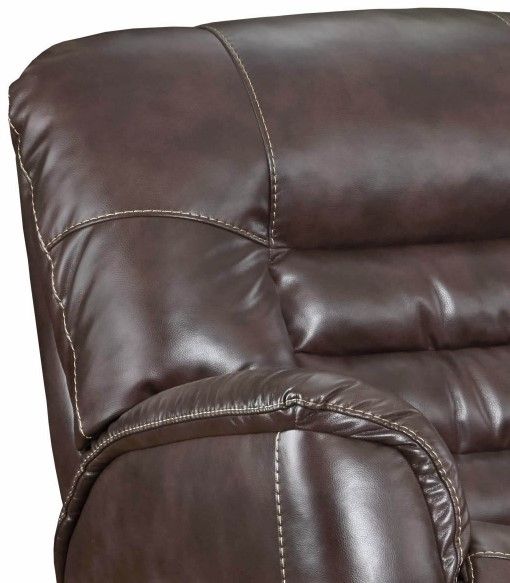 HomeStretch Brown Track Arm Leather Rocker Recliner-1