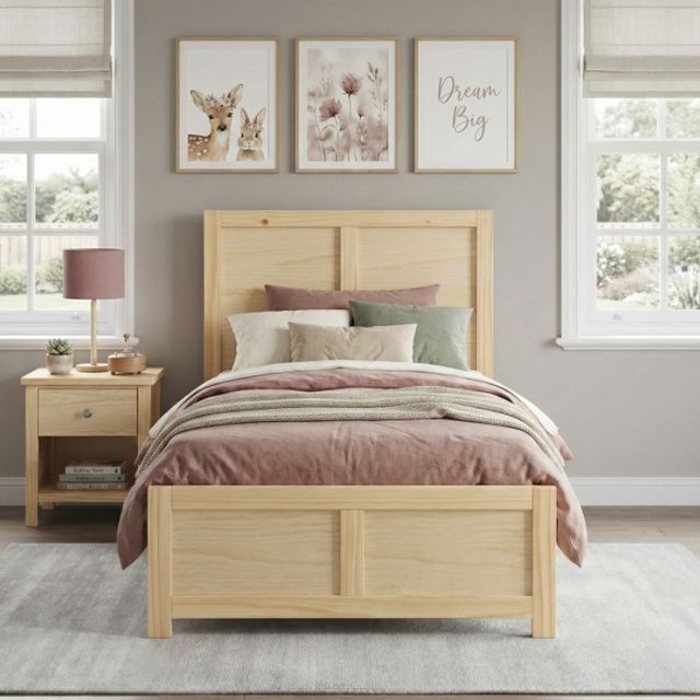Homelegance® Bartly Natural Twin Platform Bed-1