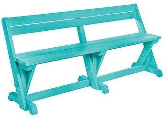 C R Plastics Harvest Turquoise Bench-0