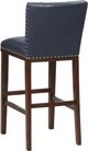 Steve Silver Co. Tiffany Espresso/Navy Upholstered Bar Stool-4