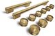 KitchenAid® 48" Brass Grip Commercial-Style Gas Range Handle and Knob Kit-0