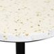 StyleCraft Ebony Pedestal Drinking Table with White and Gold Flaked Top-1