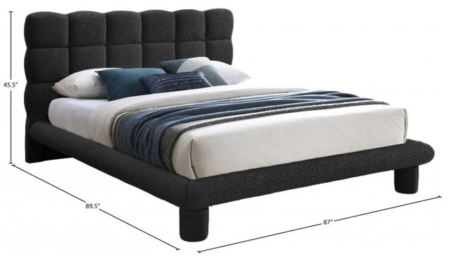 Meridian Furniture Deco Black King Upholstered Panel Bed-3