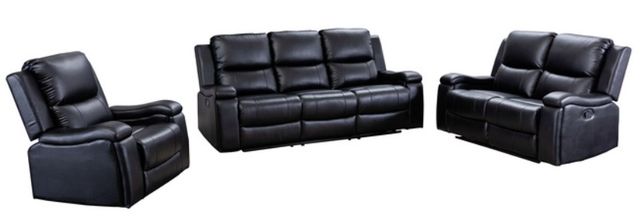 Mazin Furniture Maddox Black Reclining Sofa-2