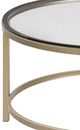 Bassett Mirror Anderson Glass Top Cocktail Table with Antique Gold-2