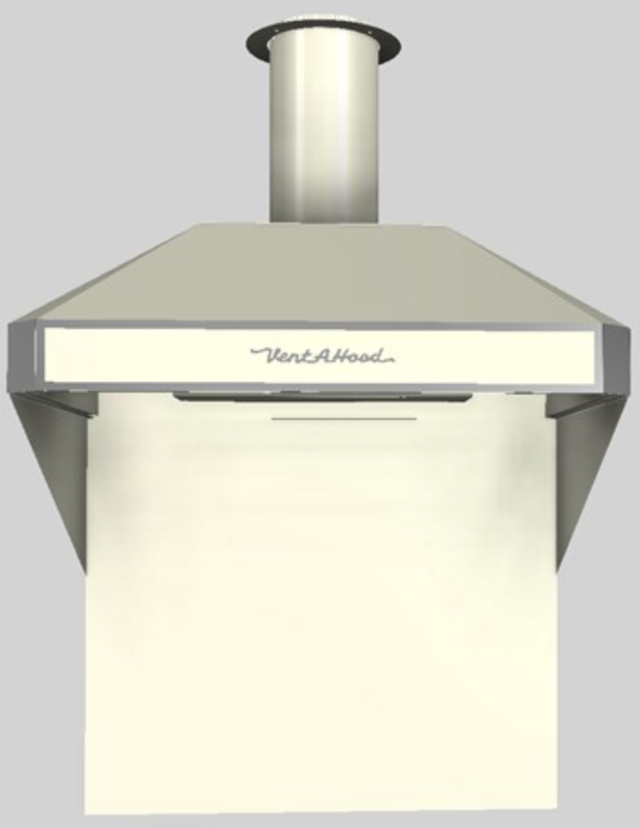 Vent-A-Hood® A Series 36" Biscuit Retro Style Wall Mounted Range Hood-0