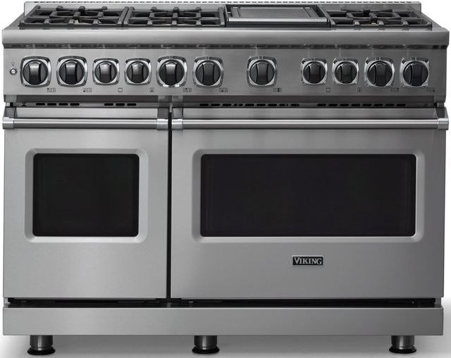 Viking® 7 Series 48" Stainless Steel Pro Style Dual Fuel Range-0