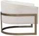 Bassett Mirror Neve Brushed Gold/Ivory Accent Chair-2