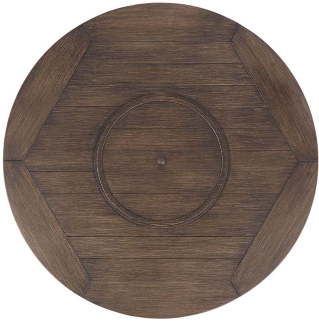 Signature Design by Ashley® Paradise Trail Medium Brown Aluminum/Resin Outdoor Round Fire Pit Table-3